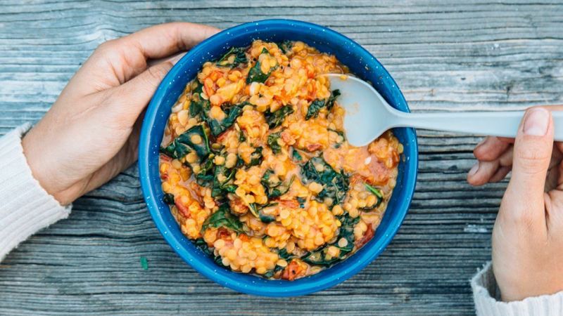 5 Backpacking Recipes: Coconut Red Lentil w/ Kale