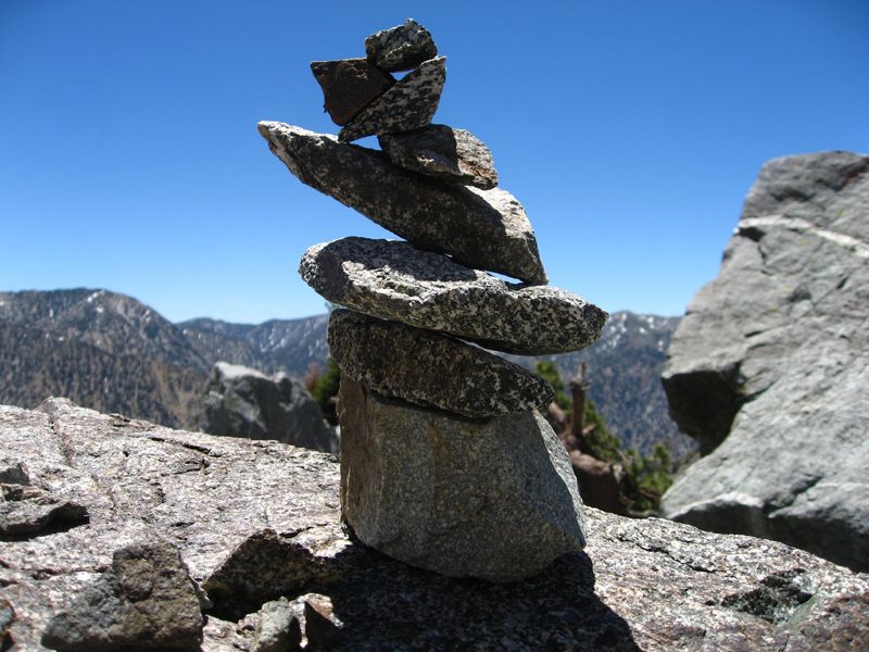 Rock cairn in Southern California