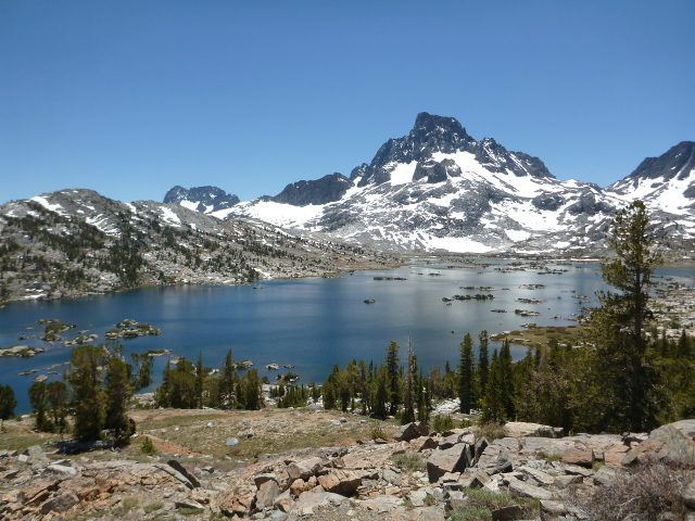 Banner Peak over Thousand Island Lake.