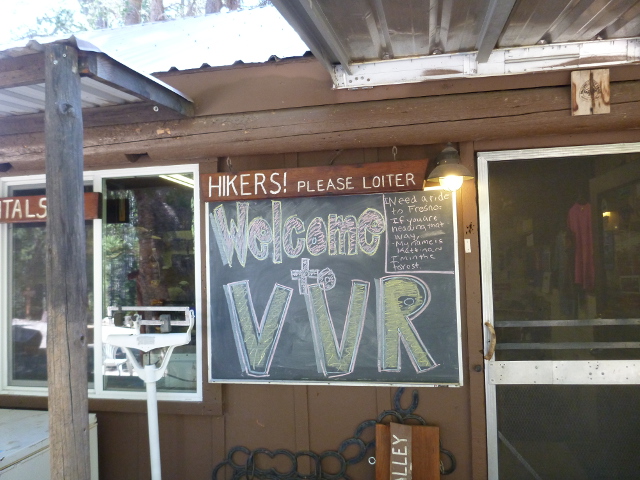 Welcome sign at Vermilion Valley Resort.
