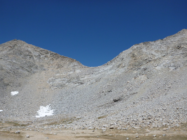 A look back after clearing Mather Pass