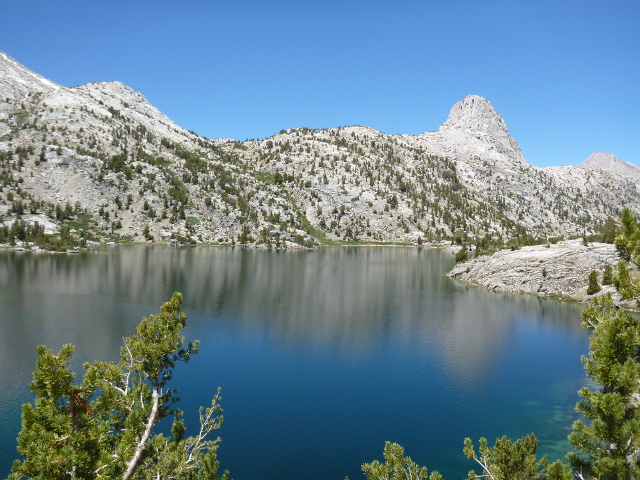 Rae Lakes beneath Fin Dome