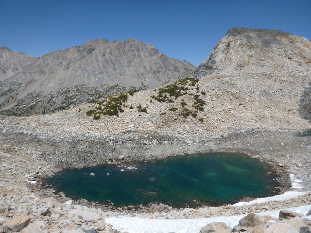 Nameless alpine lake in the sierras