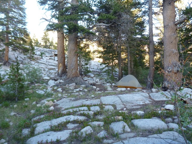 Final camp past Timberline Lake.