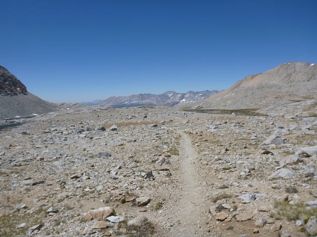 Rocky trail on the John Muir Trail