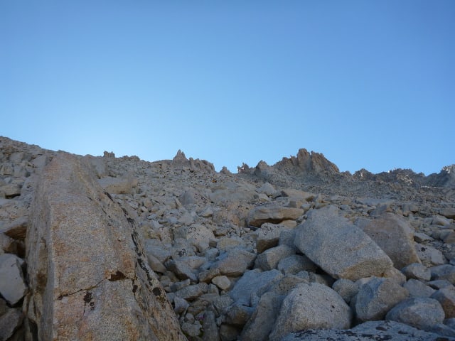 The climb to Trail Crest.
