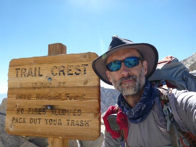 The author at Trail Crest.