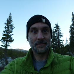 The author on the morning of the second day on the John Muir Trail.