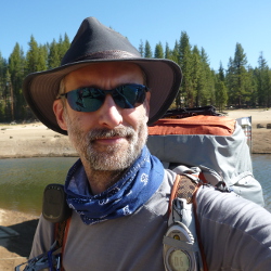 The author on day seven of his solo hike of the John Muir Trail.