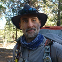 The author on day eight of his solo hike of the John Muir Trail.