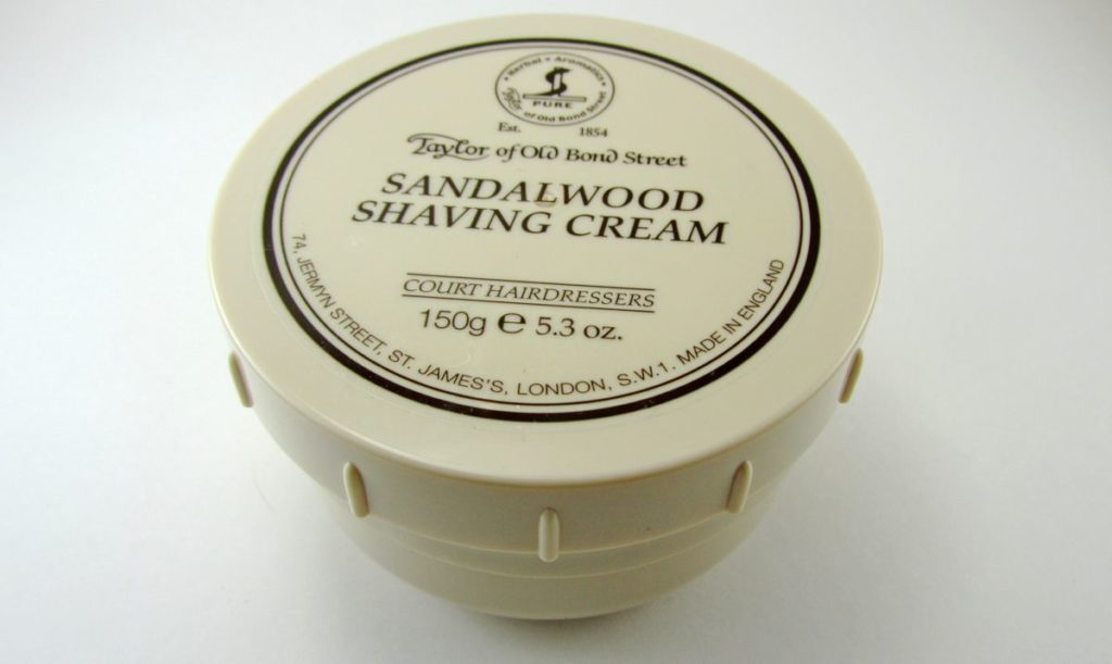 Shave like a man with sandalwood shaving cream.